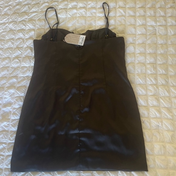 Meshki Bridget corset black satin mini dress - Picture 8 of 13